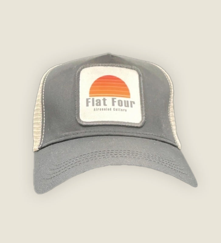 Flat Four Sun Burst Badged - Retro Trucker Cap