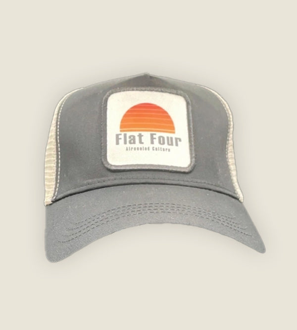 Flat Four Sun Burst Badged - Retro Trucker Cap