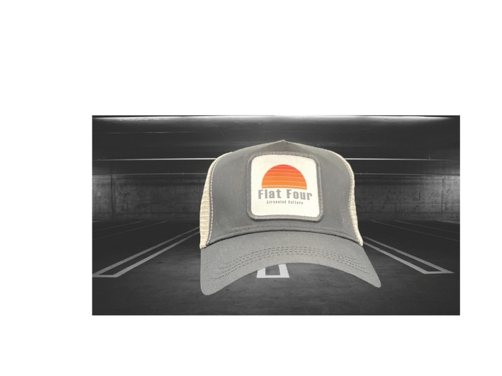 Flat Four Sun Burst Badged - Retro Trucker Cap
